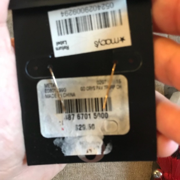 Rhinestone earrings dangly drop - Picture 3 of 3